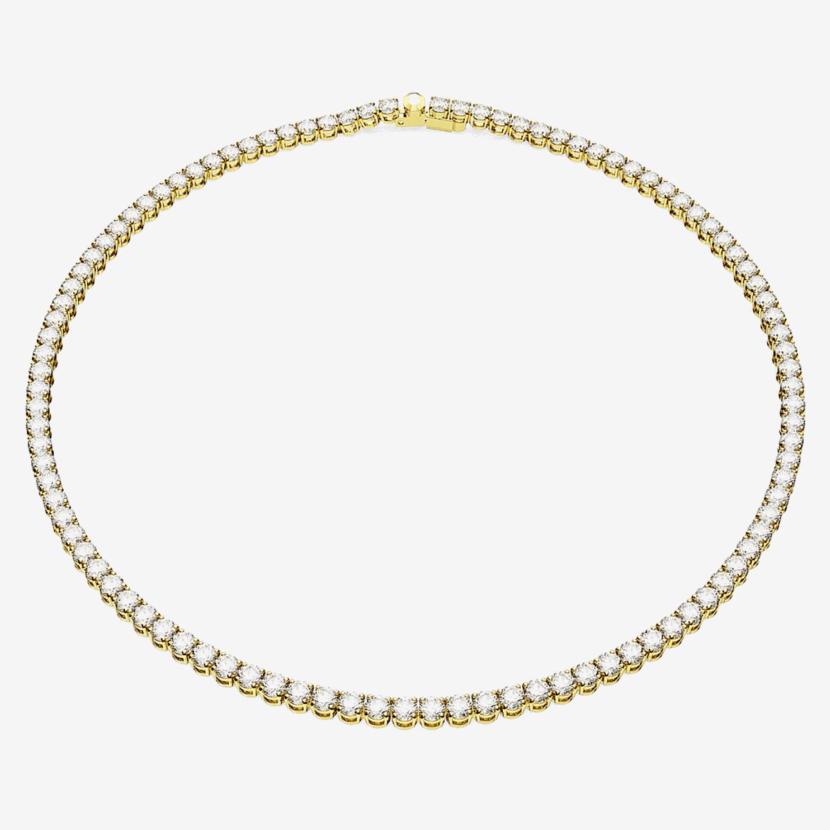 Collar Matrix Tennis. Talla redonda, Pequeño, Blanco, Baño tono oro Swarovski - swa-5681795