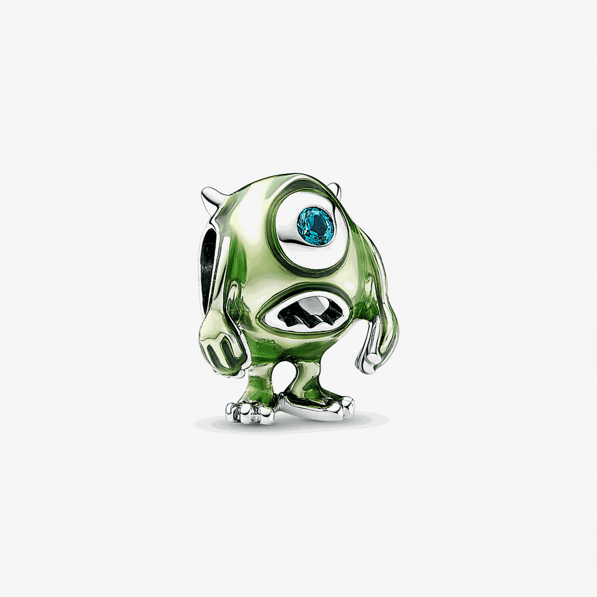Charm Pandora de plata Mike Wazowski de Disney Pixar en verde con cristal azul - 792754C01