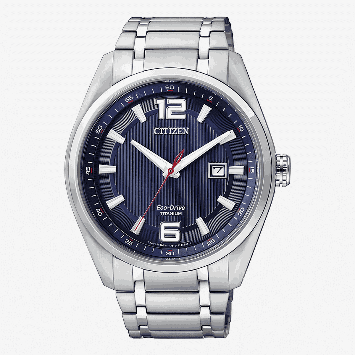 Reloj Citizen Super Titanium con esfera azul y brazalete de titanio - AW1240-57M