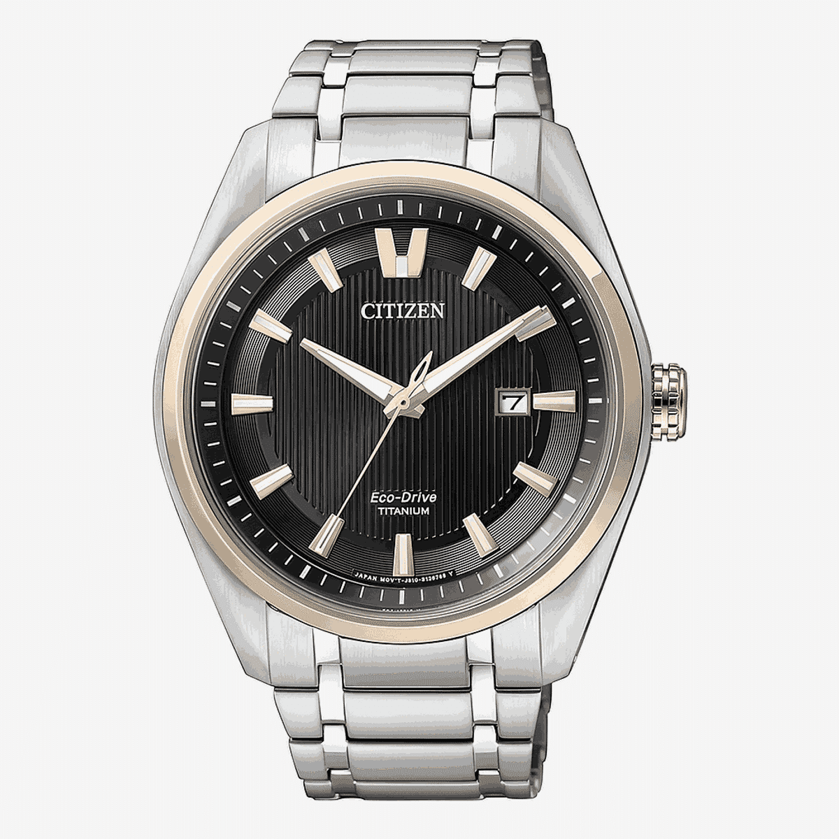 Reloj Citizen Super Titanium con esfera negra y brazalete de titanio - AW1244-56E