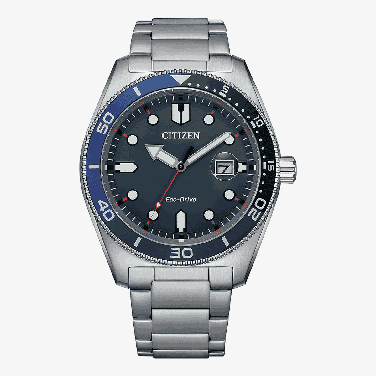 Reloj Citizen OF Collection Dark Night con bisel azul y brazalete de acero - AW1761-89L