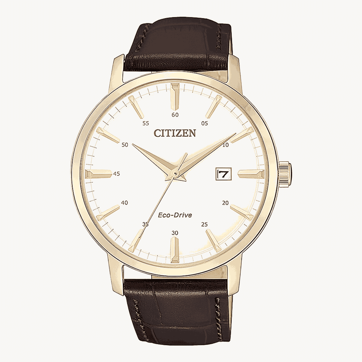 Reloj Citizen OF Collection dorado con correa de piel marrón - BM7463-12A