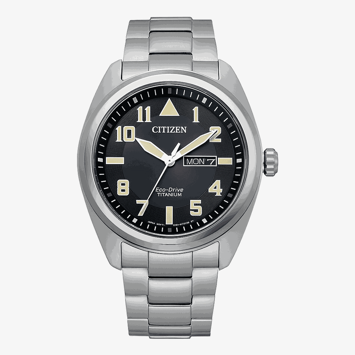 Reloj Citizen Garrison con esfera negra y brazalete de titanio - BM8560-88E