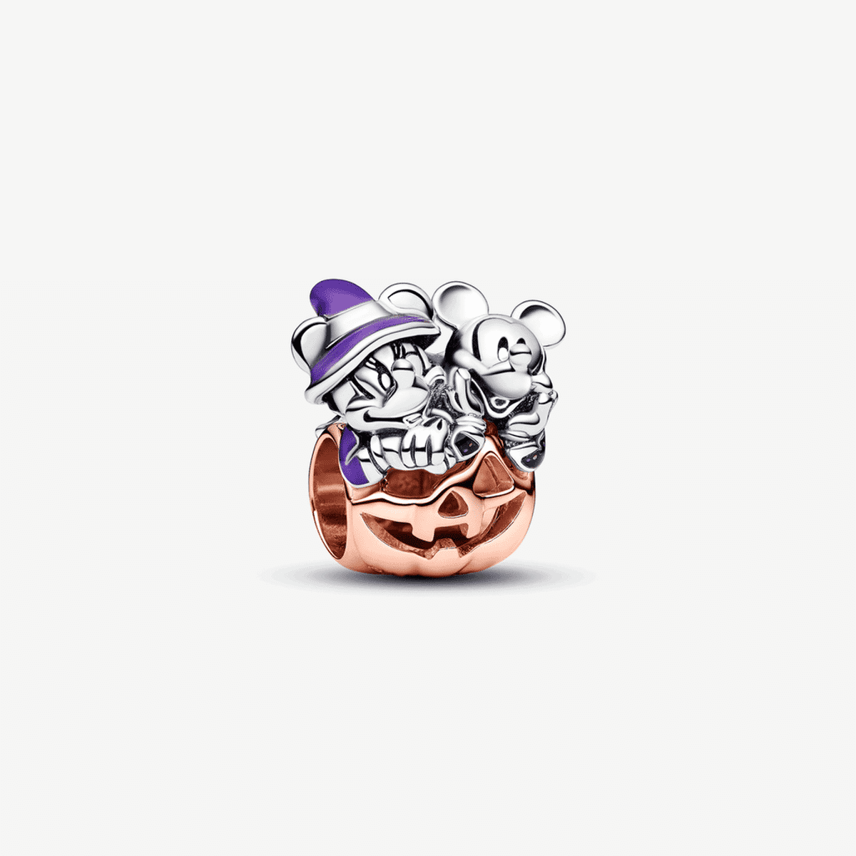 Charm Pandora en plata de ley y Pandora Rose con diseño de calabaza de Halloween de Disney y personajes - 782816C01