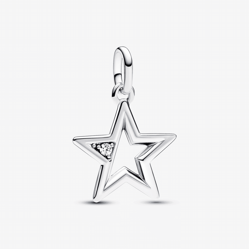 Charm medallón Pandora ME en plata de ley con forma de estrella y detalle brillante - 793032C01