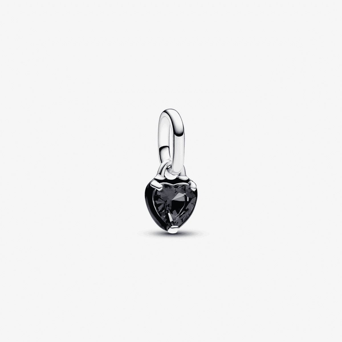 Mini colgante Pandora ME en plata de ley con forma de corazón negro - 793042C01