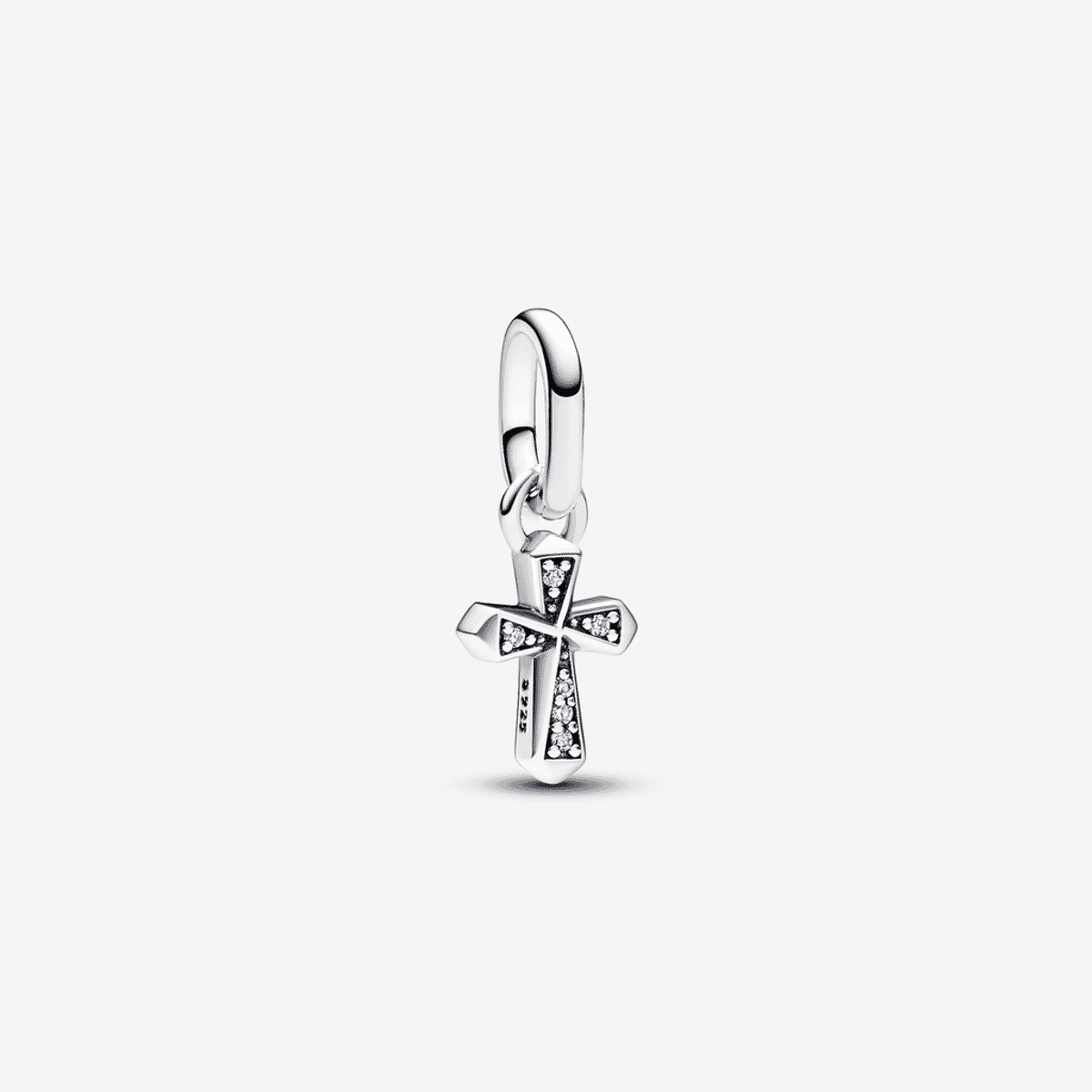 Mini colgante Pandora ME en plata de ley con forma de cruz y detalles brillantes - 793044C01
