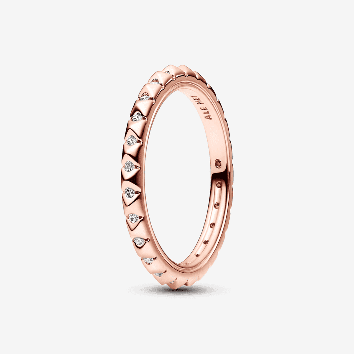Anillo Pandora ME chapado en oro rosa con diseño piramidal - 182800C01