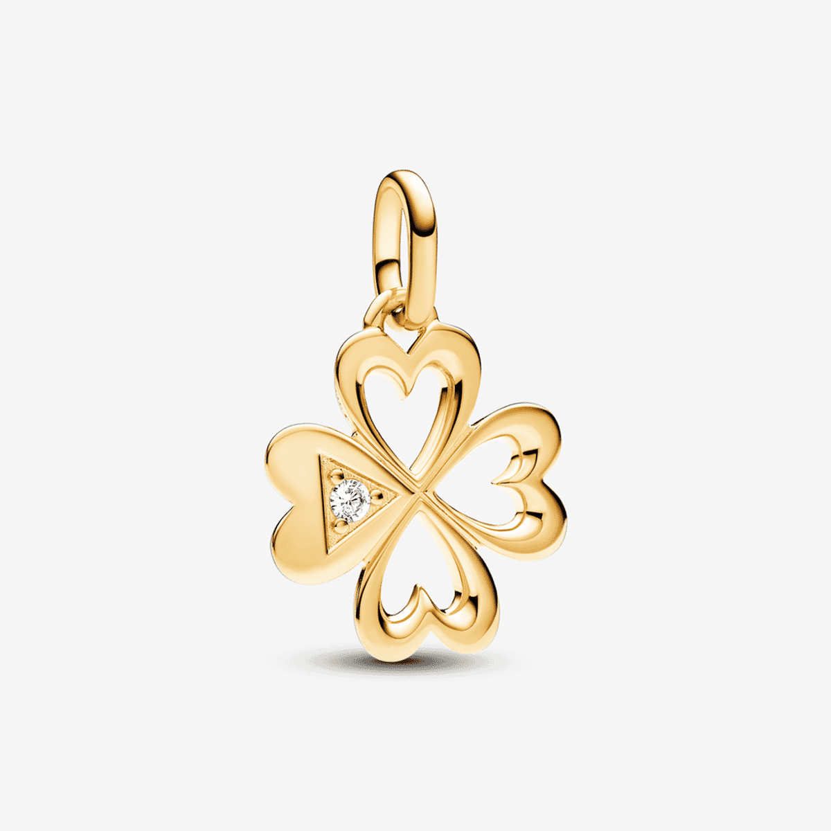 Charm Medallón Pandora ME Trébol de Cuatro Hojas en oro de 14k con cristal - 763034C01 Charm Medallón Pandora ME Trébol de Cuatro Hojas en oro de 14k con cristal - 763034C01