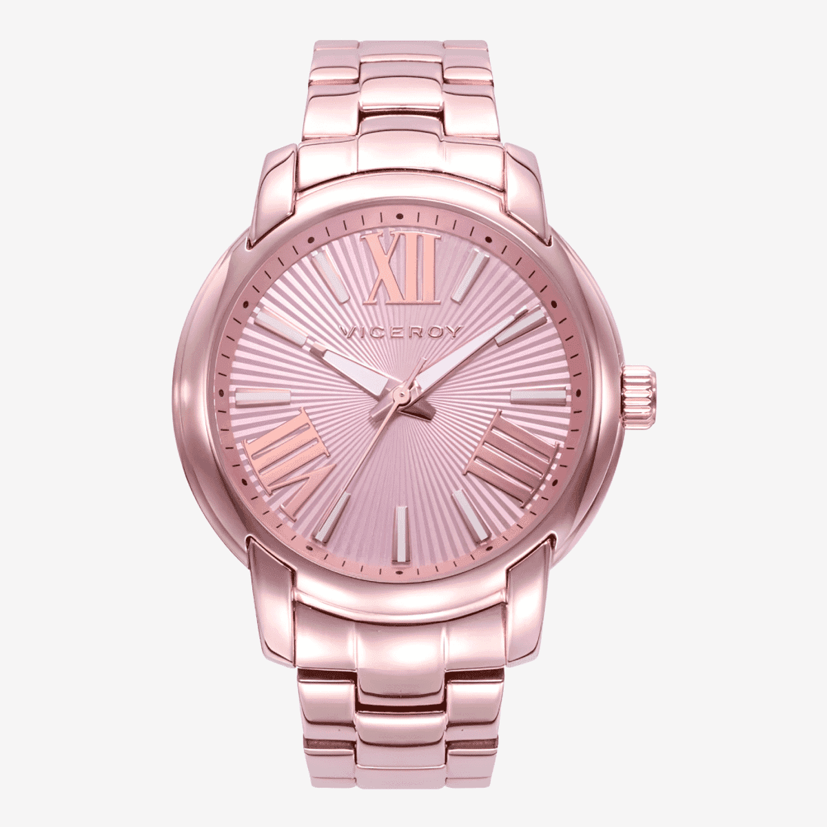 Reloj Viceroy Chic Rocío Osorno con esfera rosa y brazalete en acero oro rosa - 401266-73