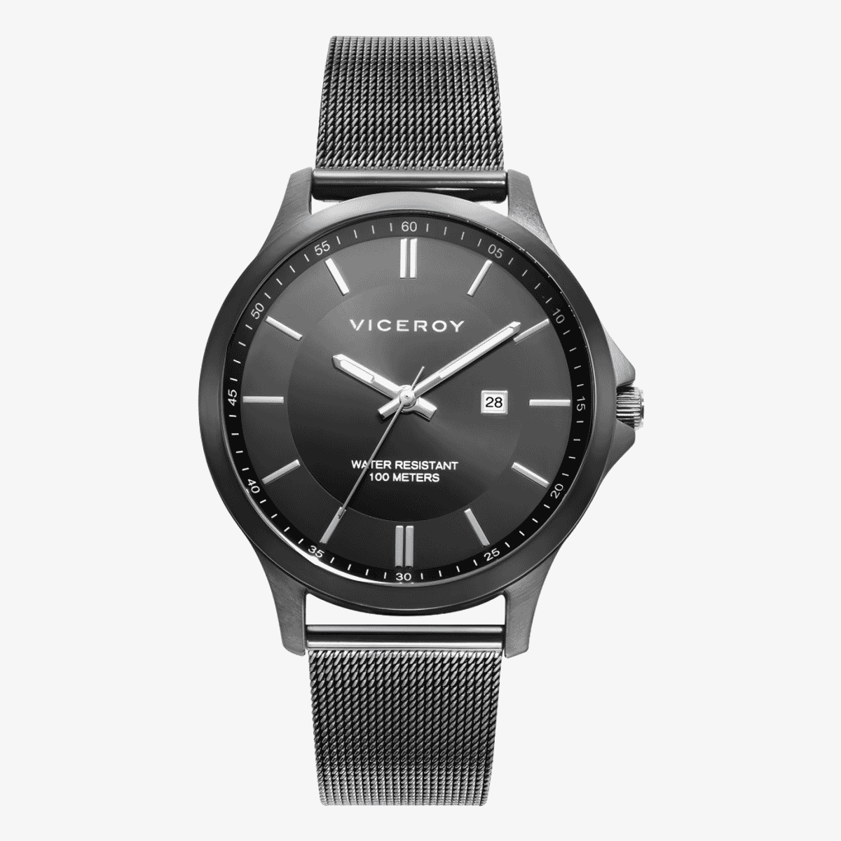Reloj Viceroy Dress con esfera negra y brazalete de malla en acero negro - 401170-57