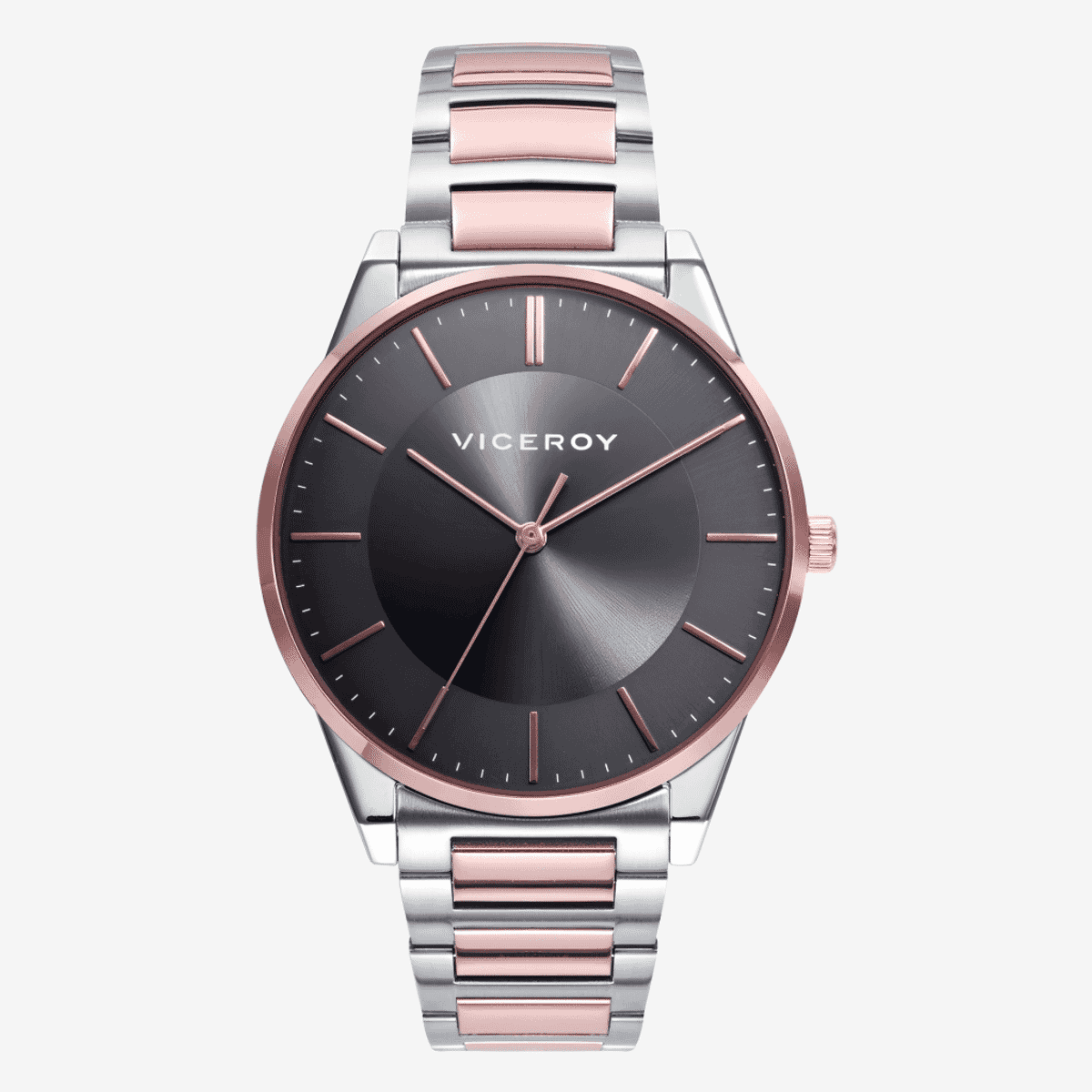 Reloj Viceroy Dress Hombre con brazalete de acero bicolor y esfera negra - 46819-17