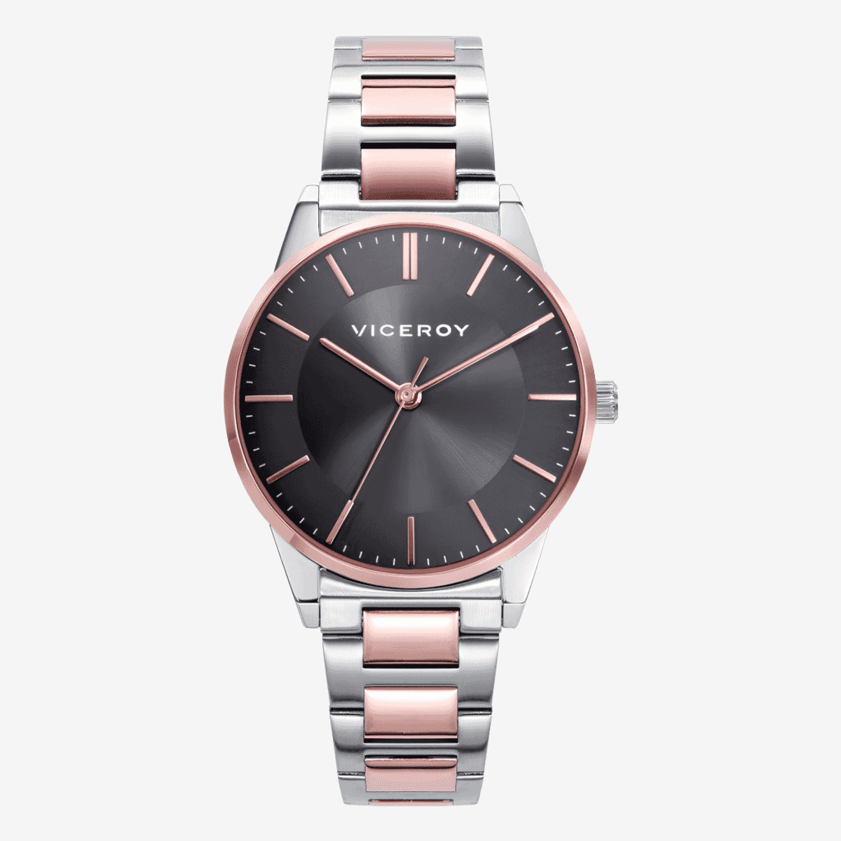 Reloj Viceroy Dress con brazalete de acero bicolor y esfera negra - 461148-17