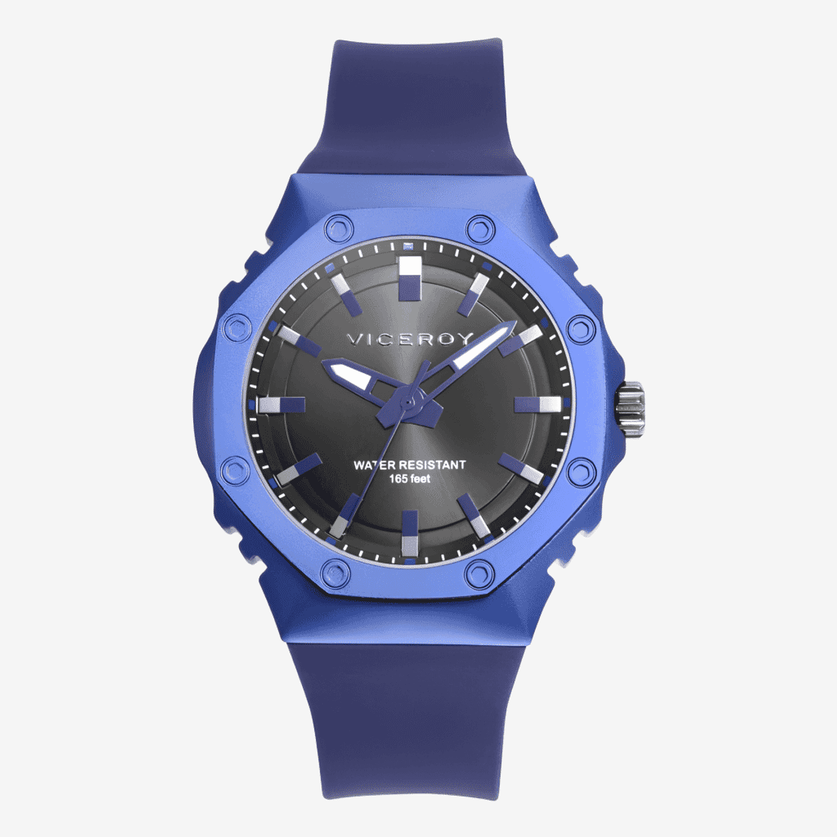 Reloj Viceroy Colors, Brazalete Silicona Azul Marino, Esfera Negra - 41131-37