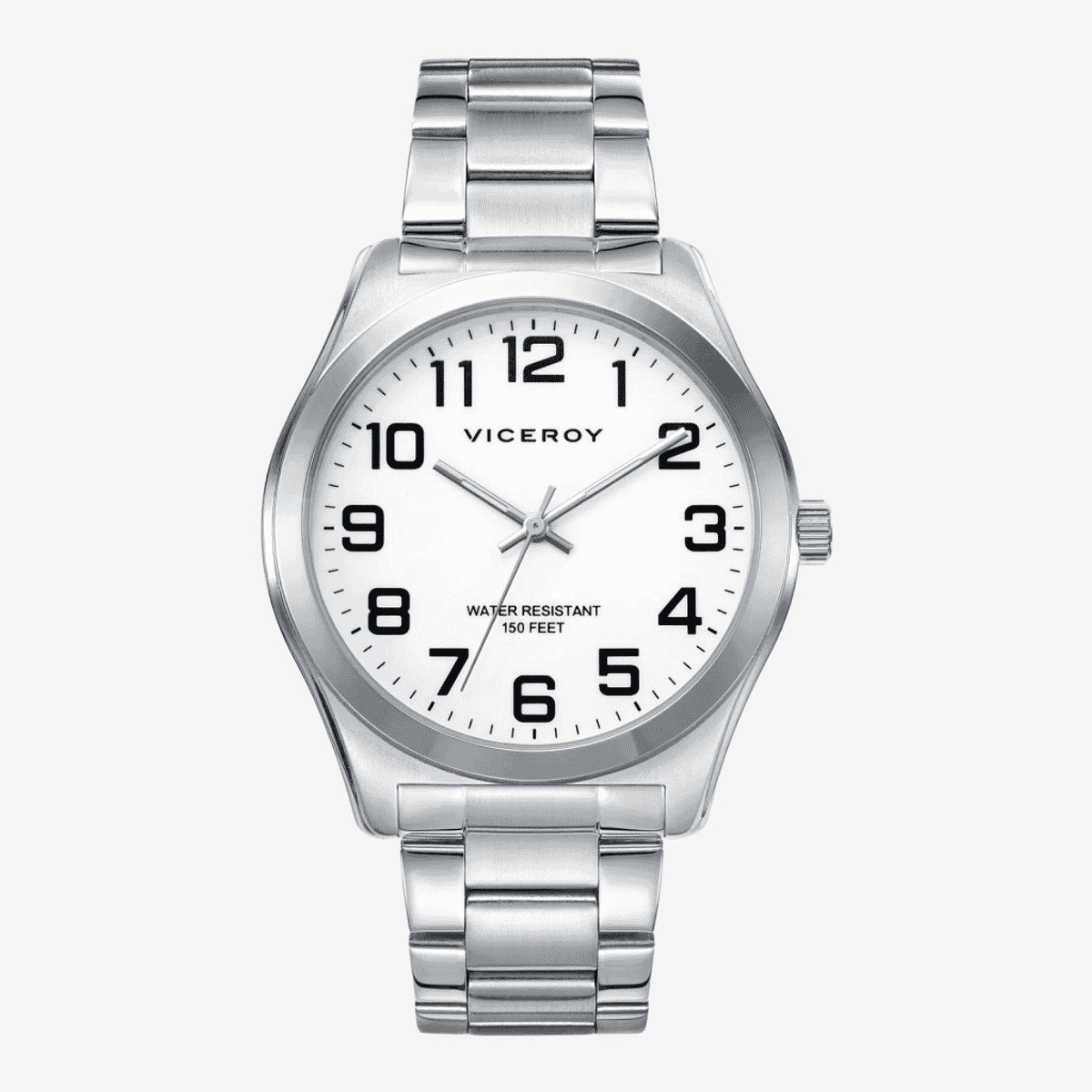 Reloj Viceroy Clásico para hombre con esfera blanca y brazalete de acero plateado - 40513-04
