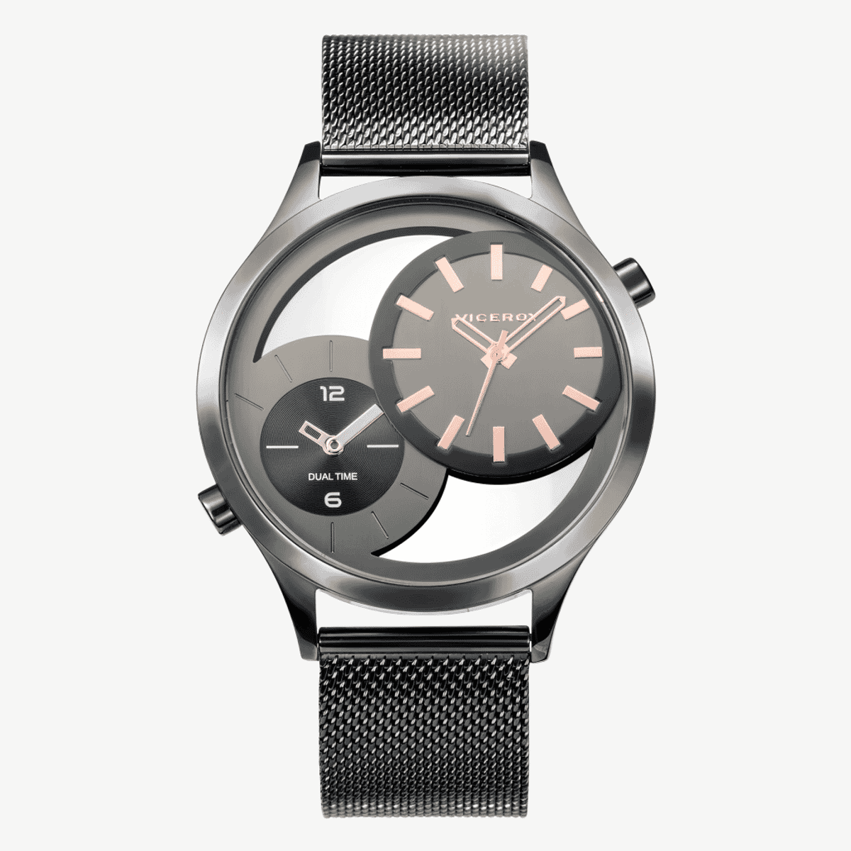 Reloj Viceroy Beat con brazalete de malla negra y doble esfera bicolor - 471281-57