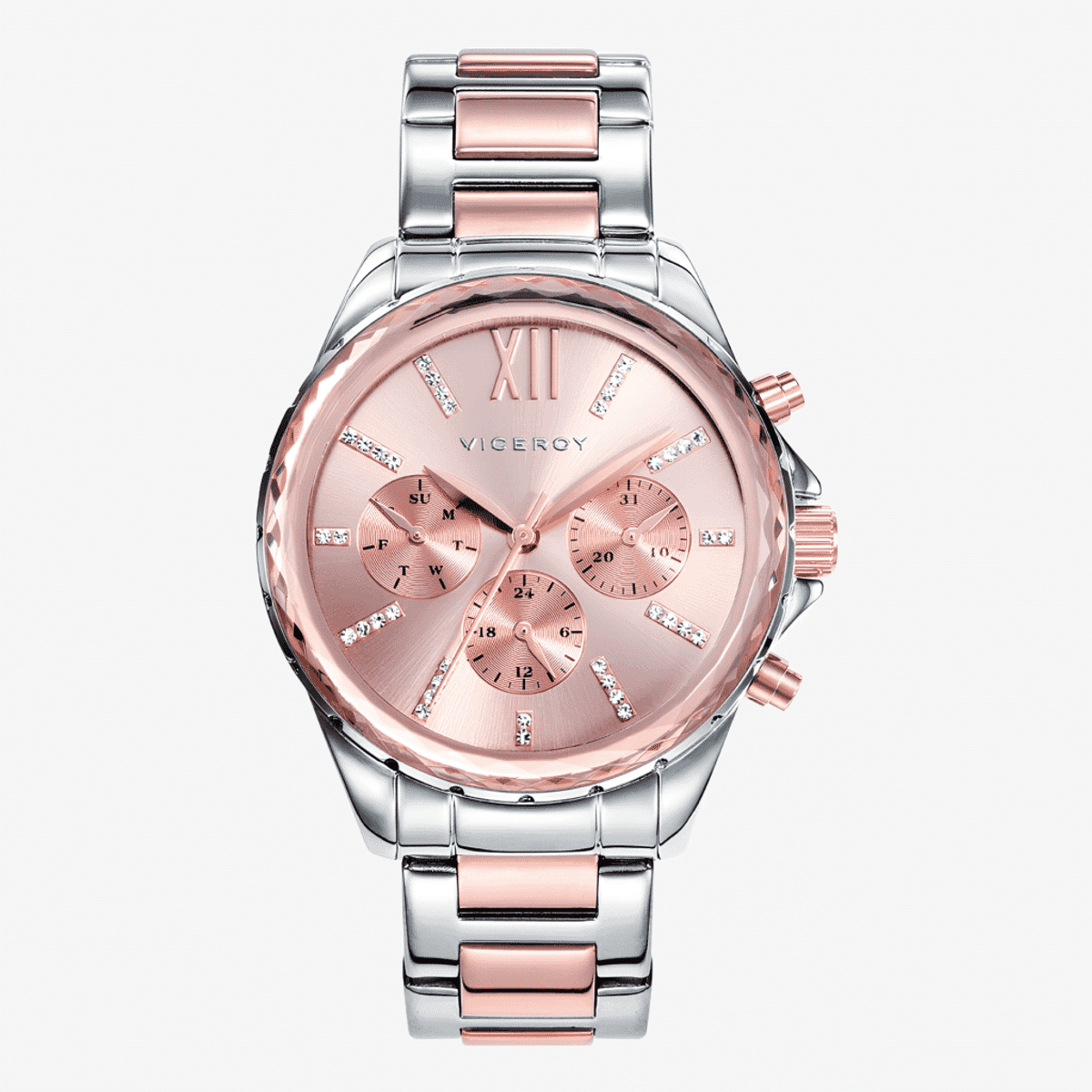 Reloj Viceroy Chic con brazalete de acero bicolor y esfera rosa perlado - 40930-73
