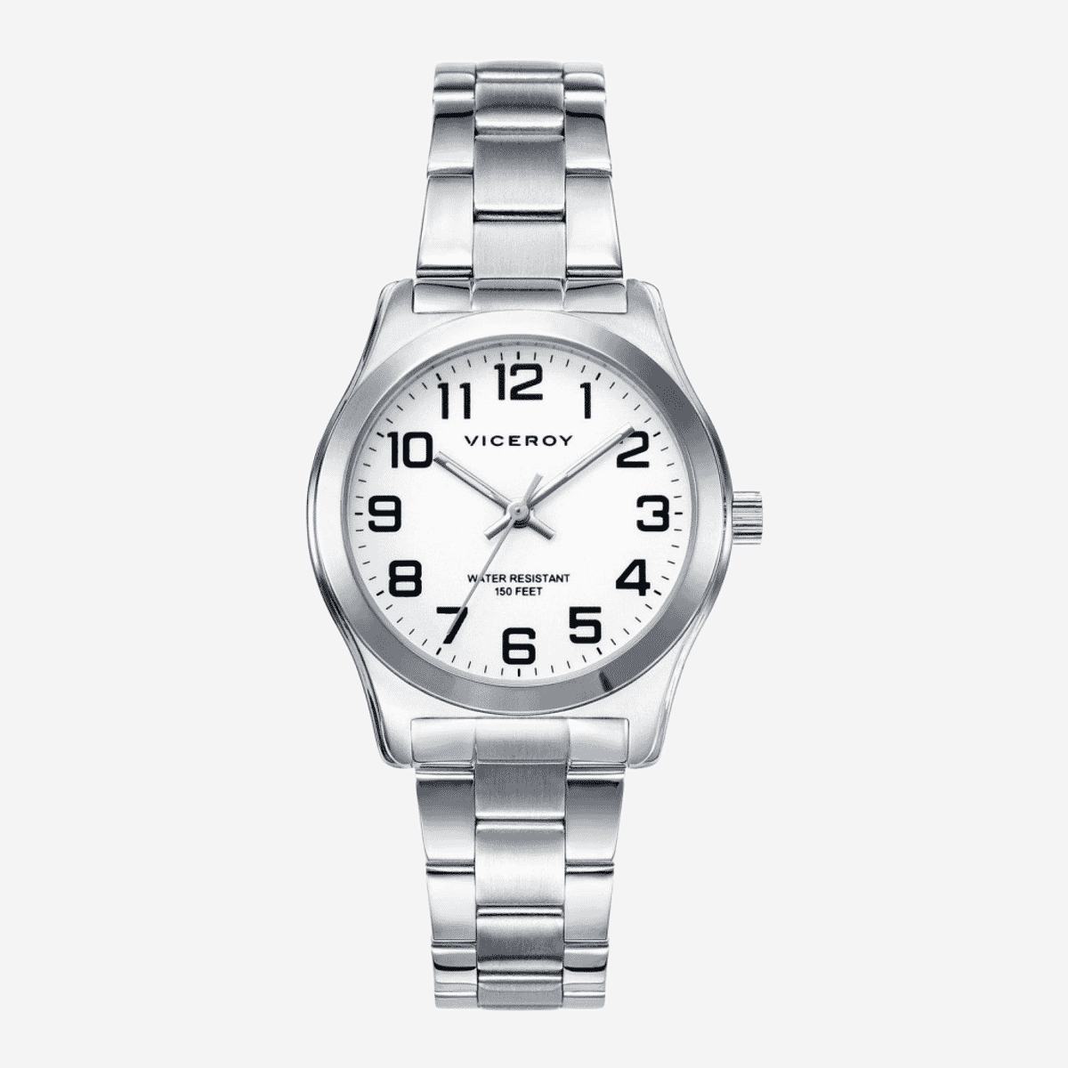 Reloj Viceroy Clásico para mujer con brazalete de acero plateado y esfera blanca - 40854-04