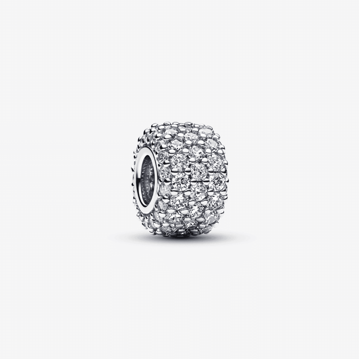 Charm Pandora triple fila brillante en pavé de plata con cristales - 792820C01