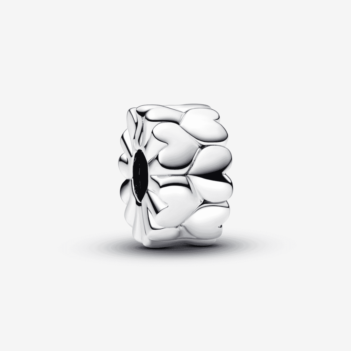 Clip Pandora patrón corazón en plata - 792828C00