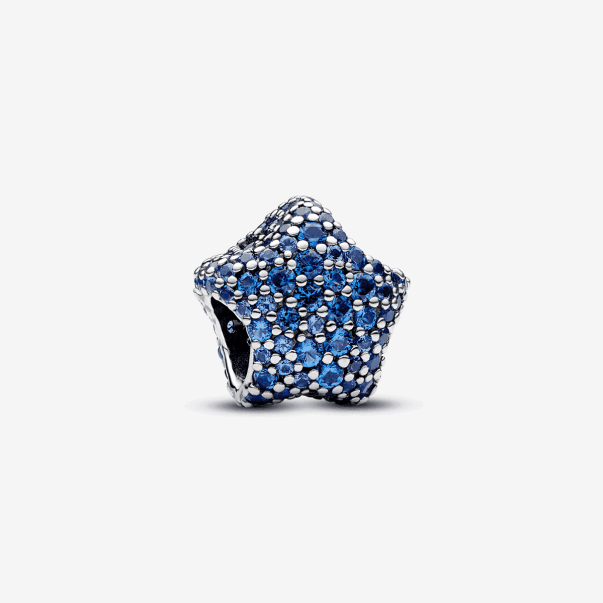 Charm Pandora de plata en forma de estrella con cristales azules en pavé - 793026C01