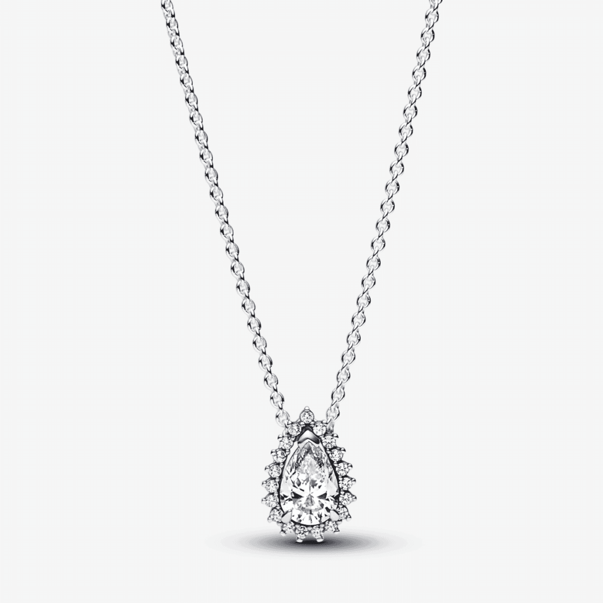 Collar Pandora de plata con colgante en forma de gota brillante - 392832C01