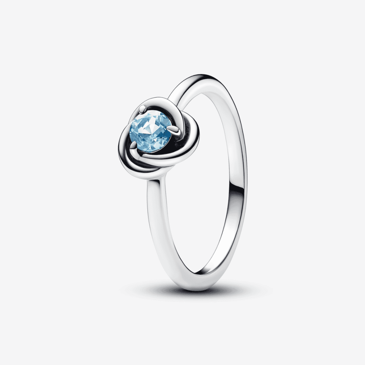 Anillo Pandora Círculo Eternity Azul Aguamarina en plata con cristal azul - 192993C03