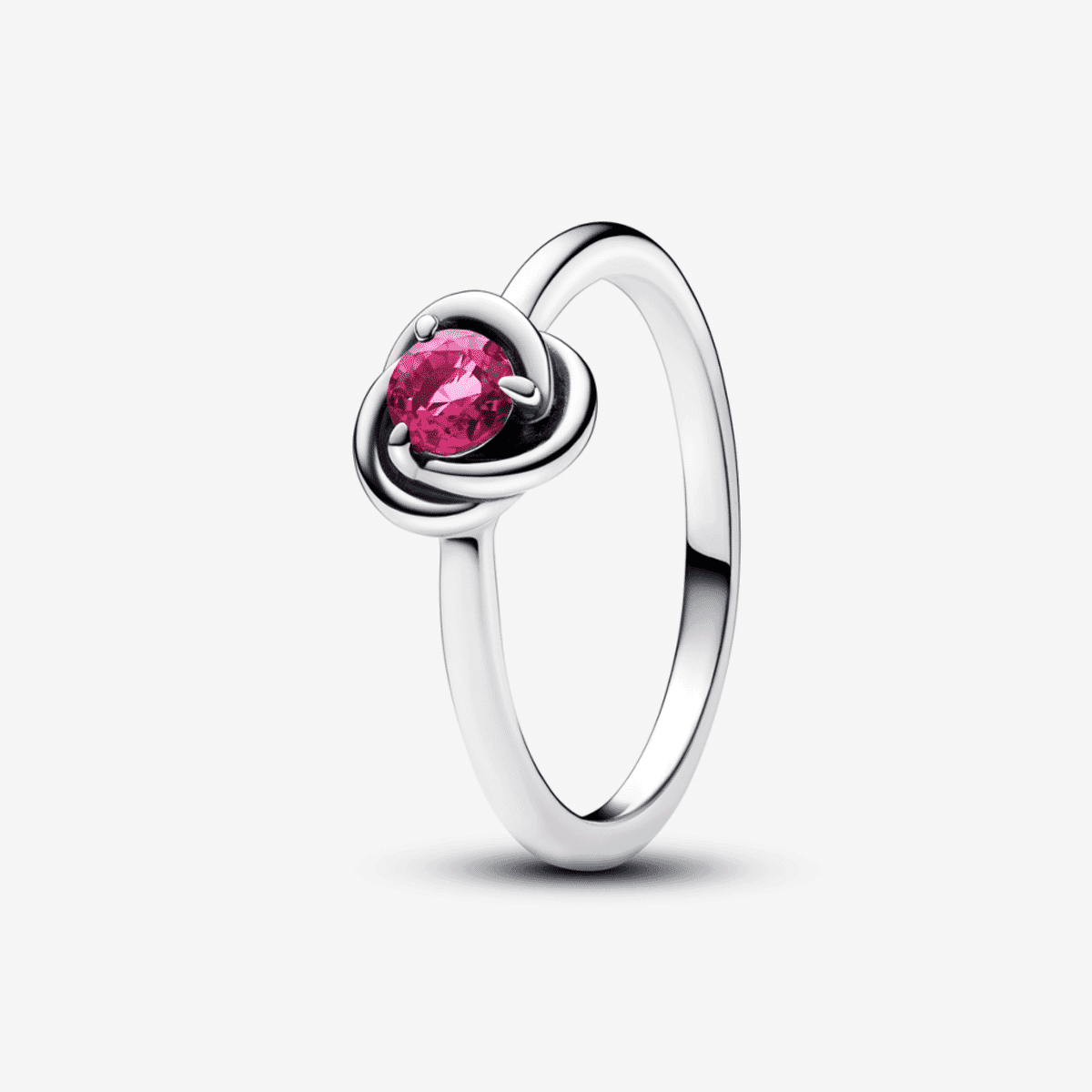 Anillo Pandora Círculo Eternity Rosa en plata con cristal rosa - 192993C10