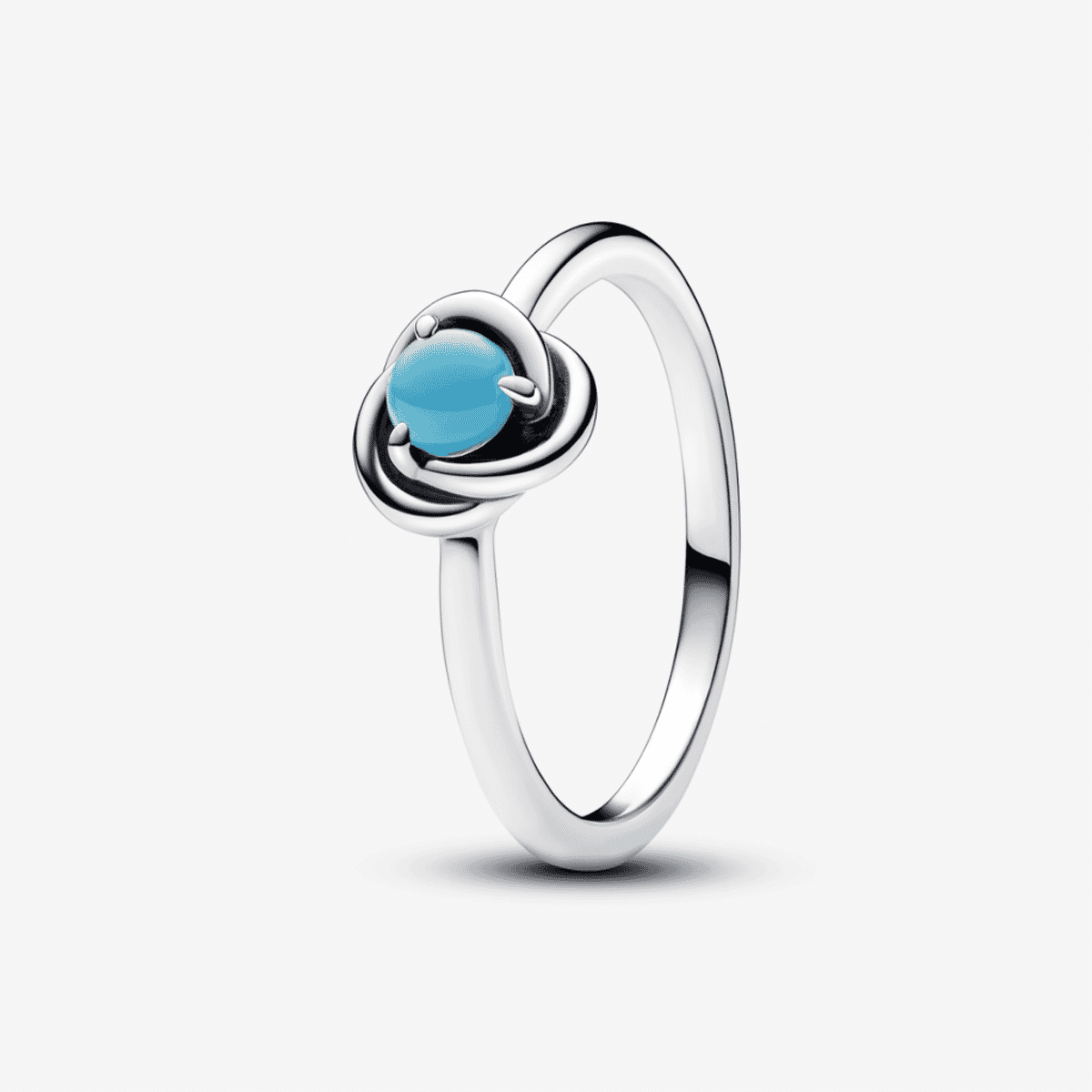 Anillo Pandora Círculo Eternity Azul Turquesa en plata con cristal turquesa - 192993C12