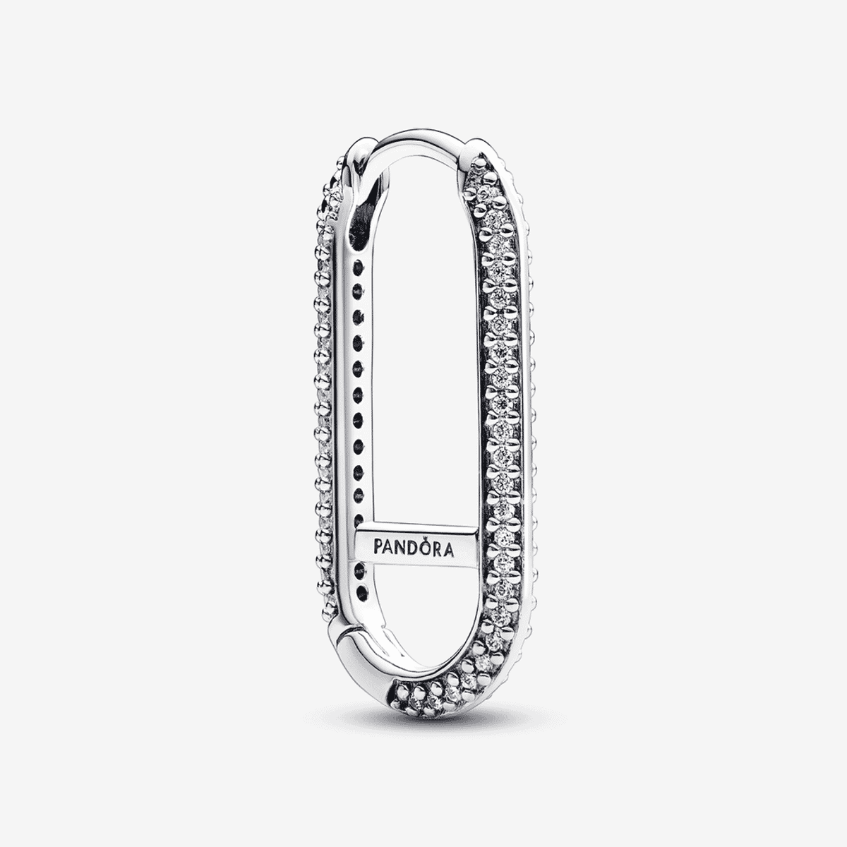 Pendiente Link Grande Pavé Pandora ME en plata de ley con cristales brillantes - 292796C01