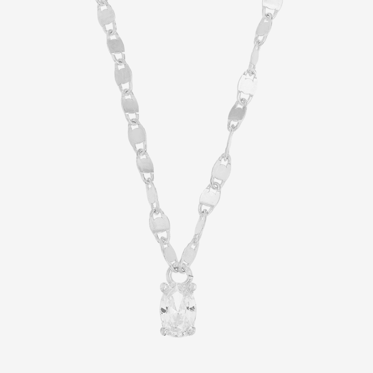 Collar B&U Crystals de plata con cristal colgante - 0004HK5482