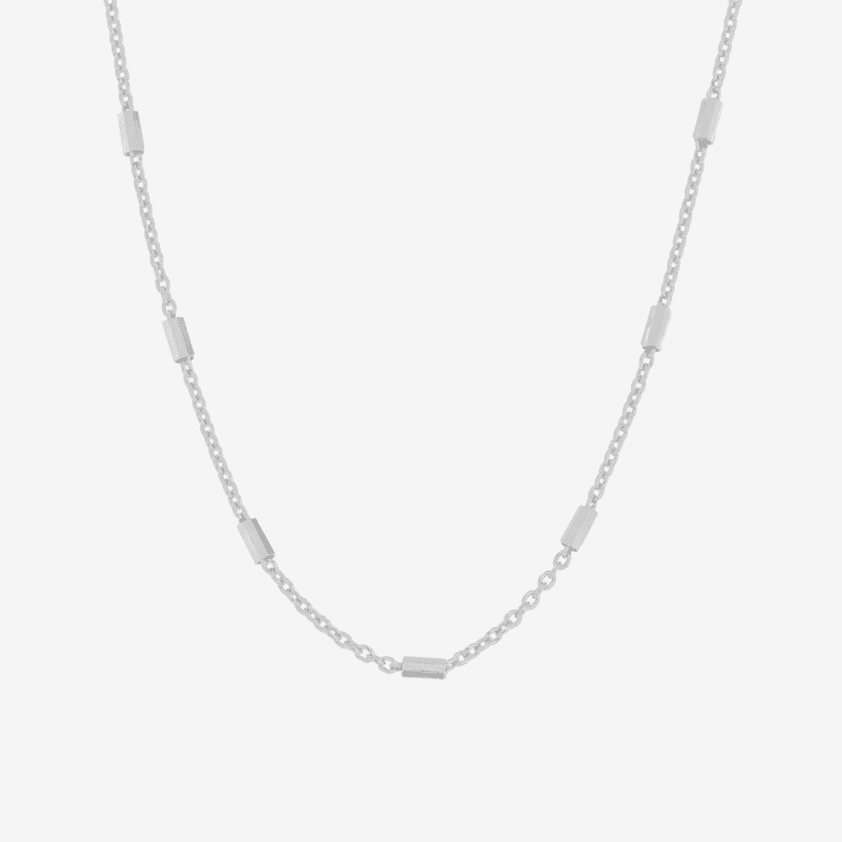 Collar B&U Barrel de plata con detalles cilíndricos - 0004HK5435