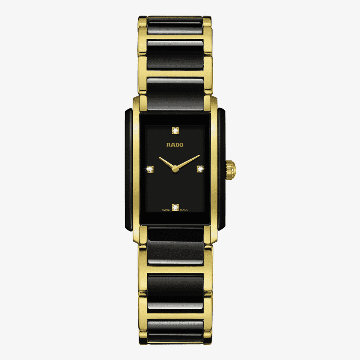 Reloj Rado Integral Diamonds bicolor en negro y dorado con diamantes - R20845712