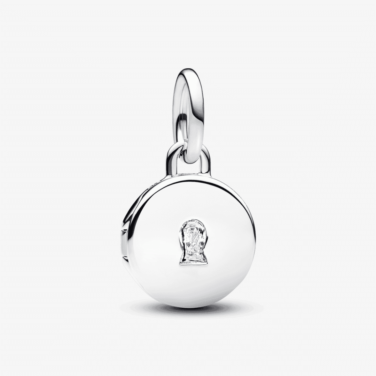Charm colgante Pandora en plata de medalla grabable con cerradura - 793066C01