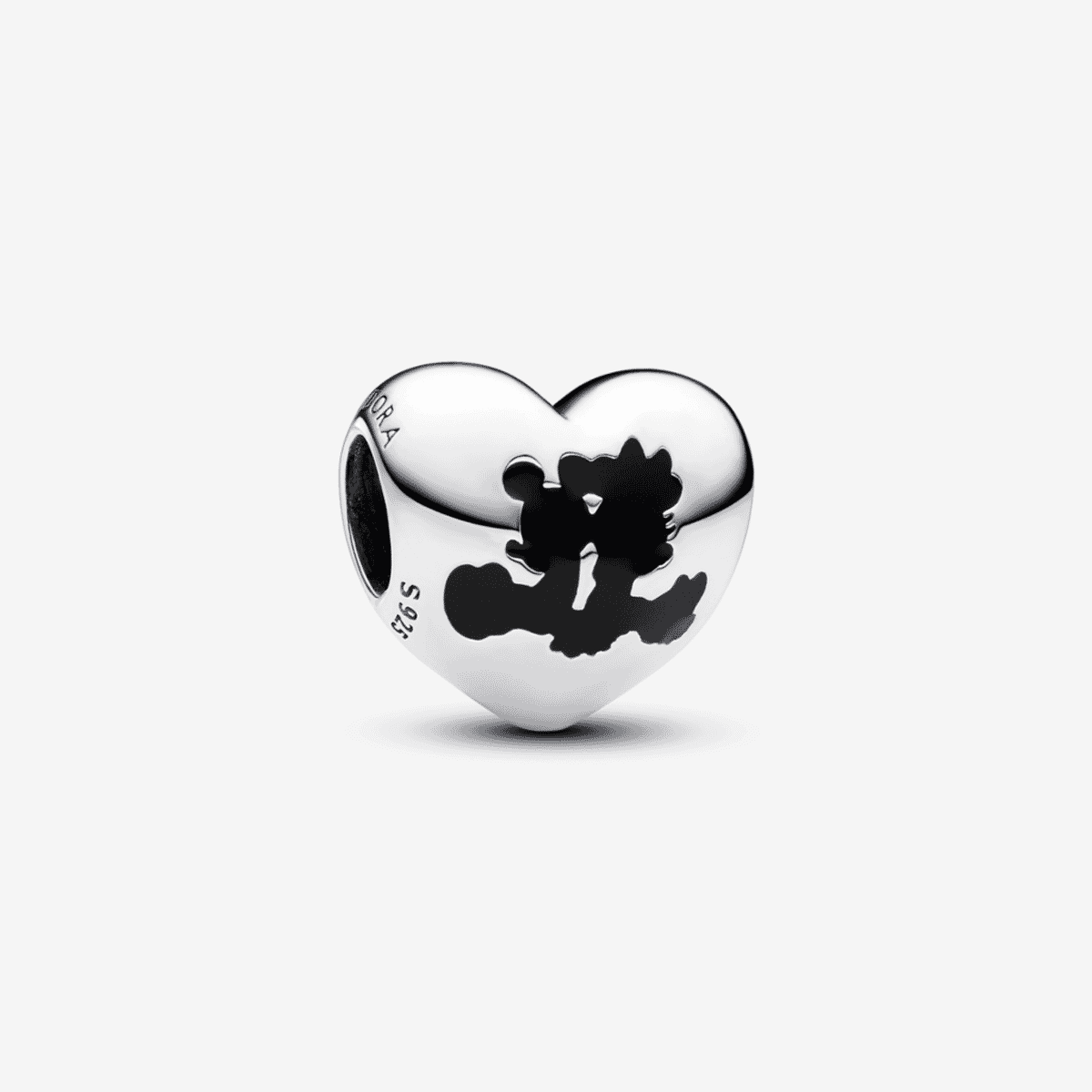Charm Pandora en plata con silueta de Mickey y Minnie Mouse - 793092C01
