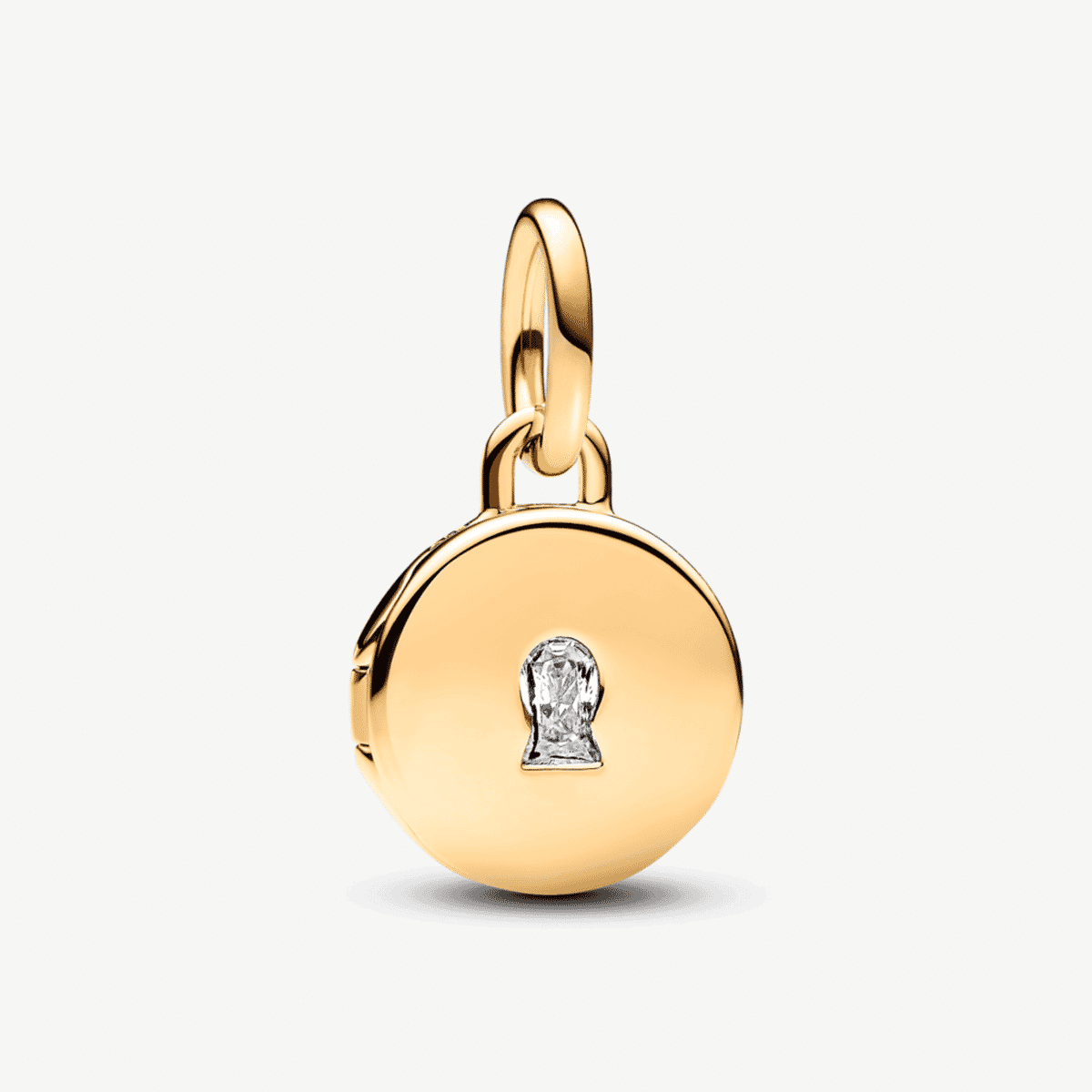 Charm colgante Pandora medallón chapado en oro con cerradura - 763066C01