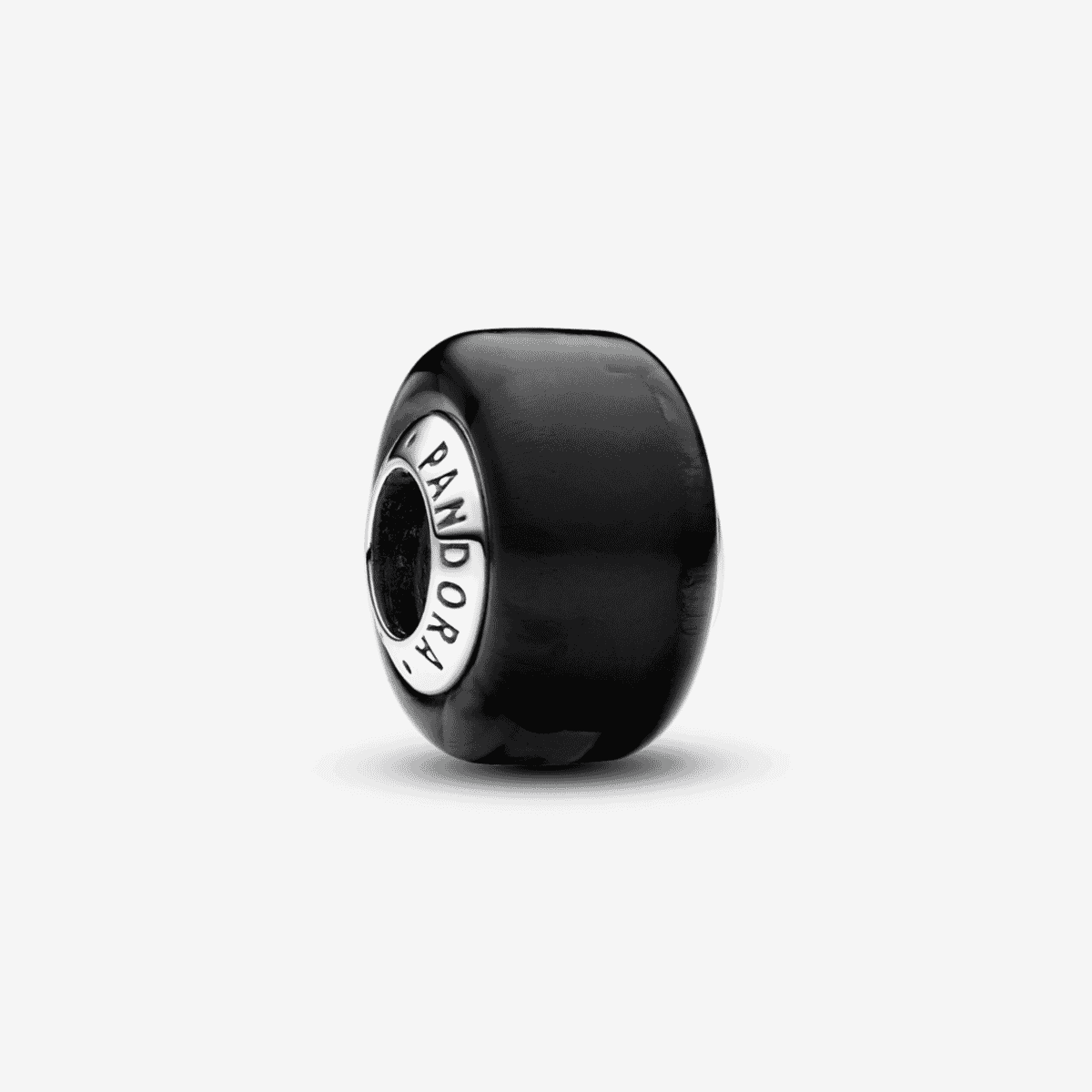 Charm Pandora de cristal de Murano negro en plata de ley - 793117C00