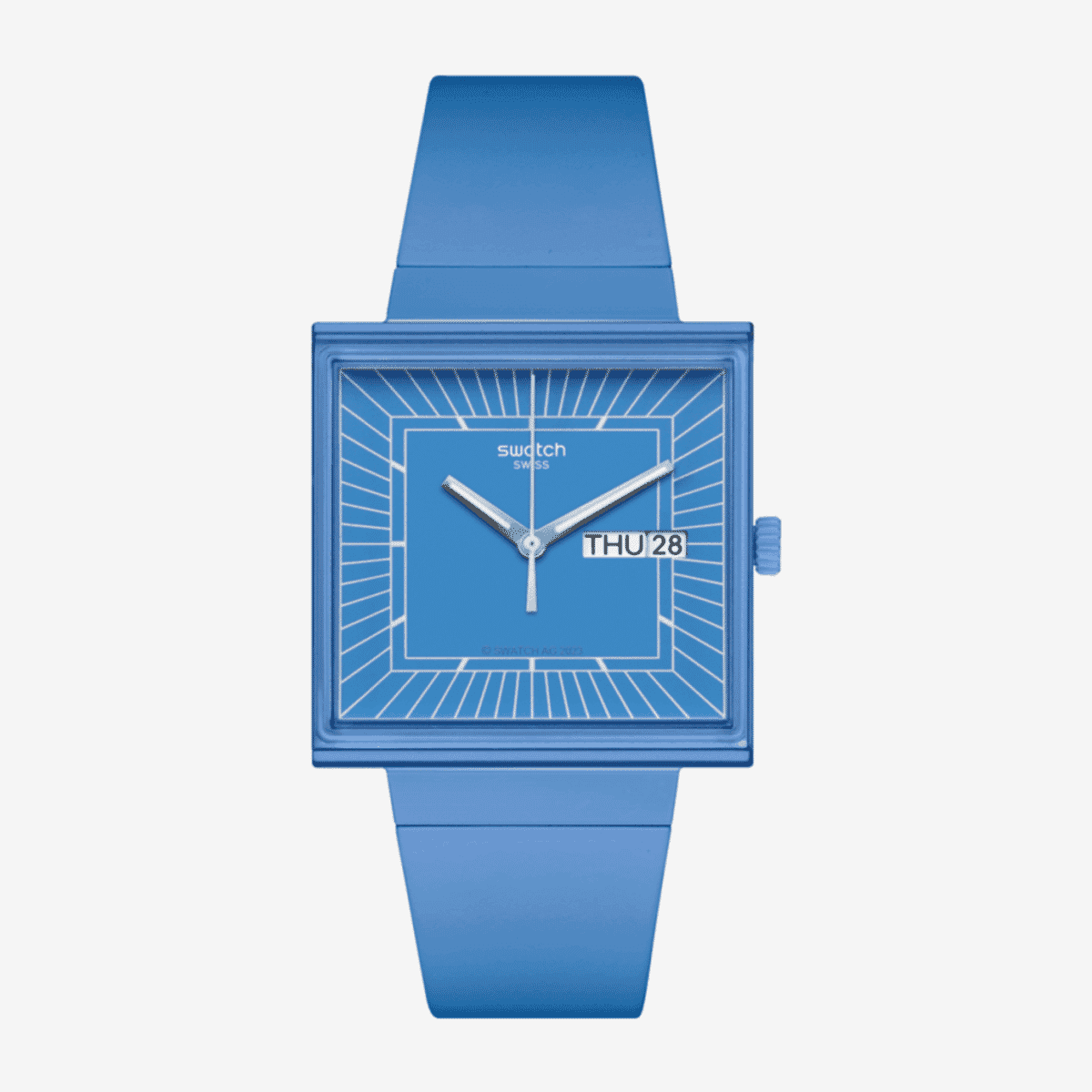 Reloj Swatch What If...sky? con caja cuadrada y correa azul - SO34S700