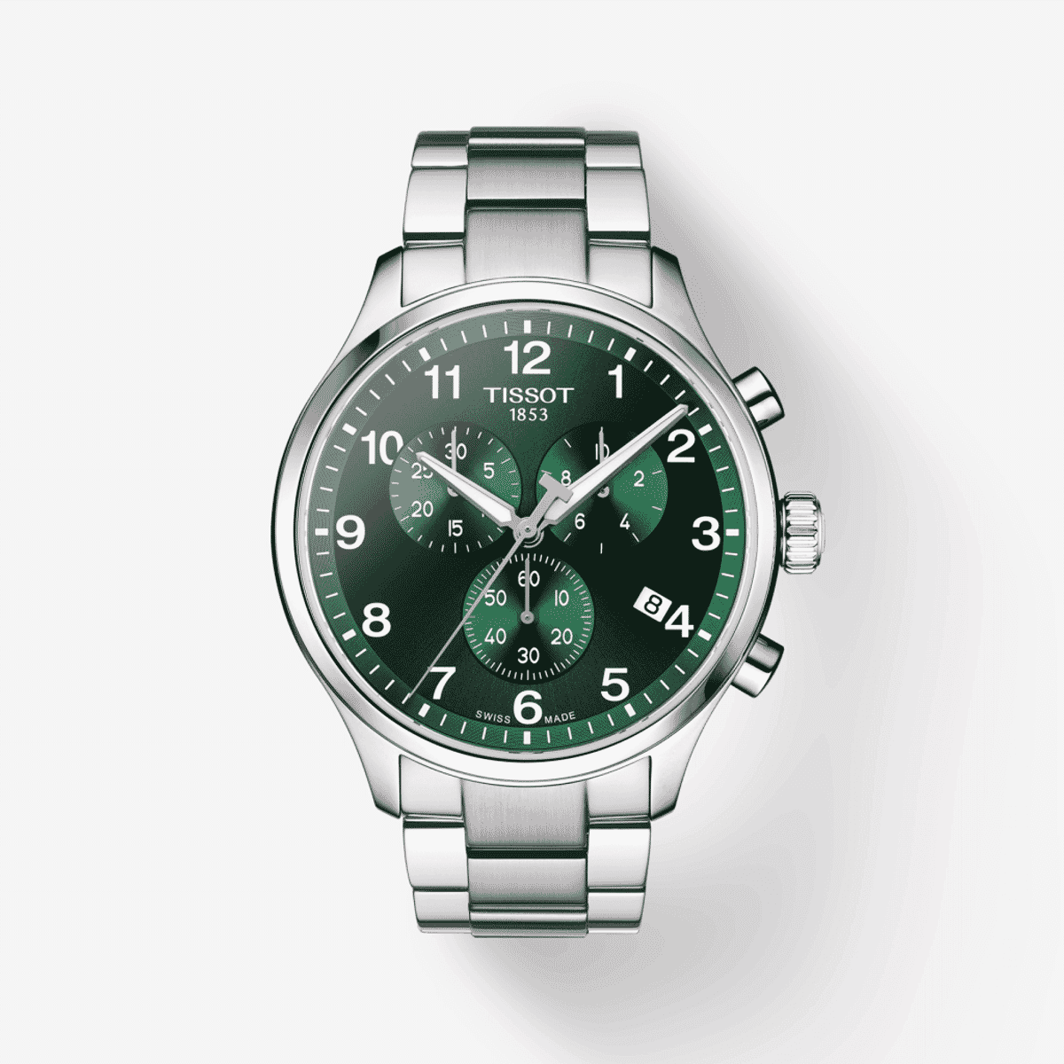 Reloj Tissot Chrono XL Classic con esfera verde y brazalete de acero - T1166171109200