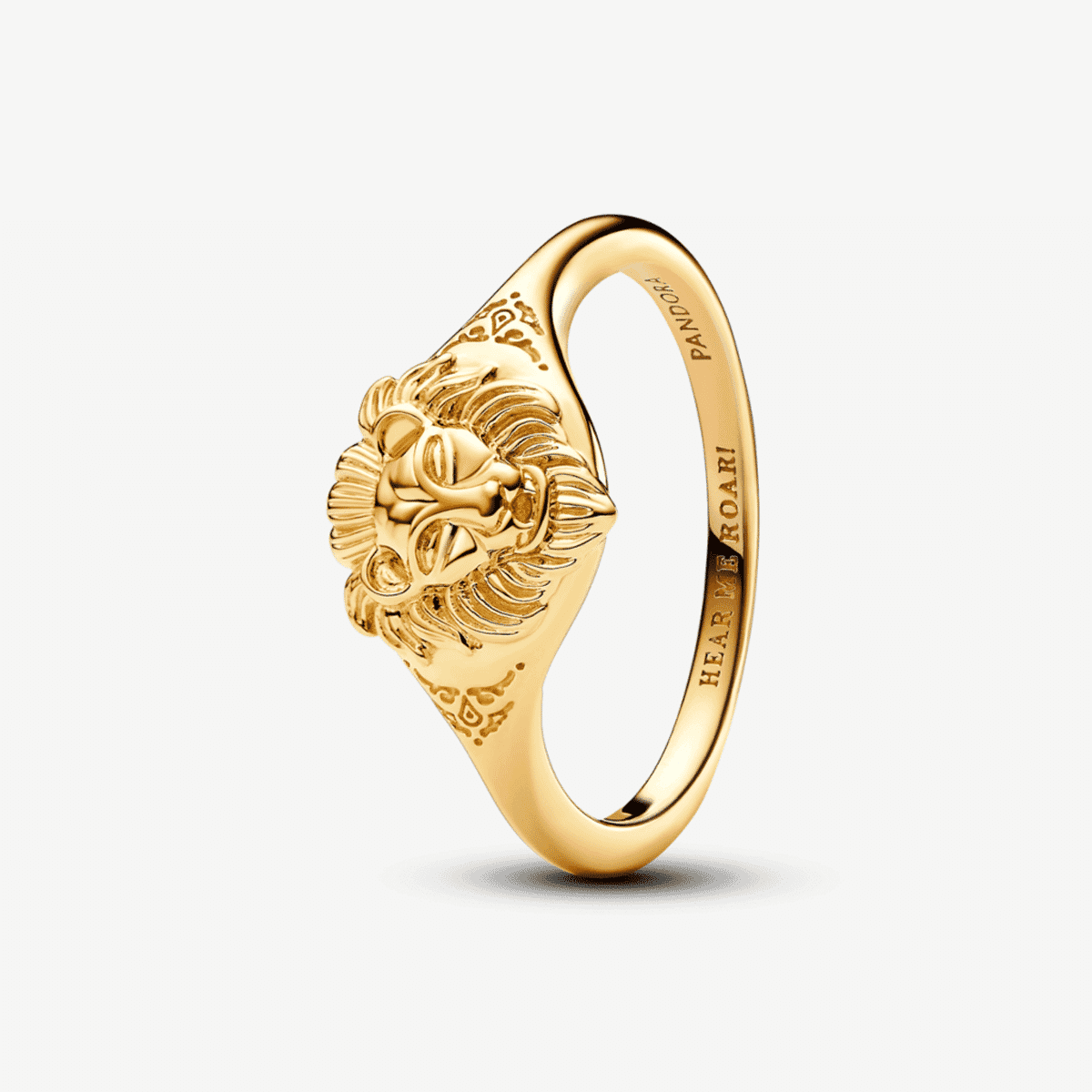 Anillo Pandora León Lannister de Juego de Tronos bañado en oro de 14k con diseño de león - 163139C00