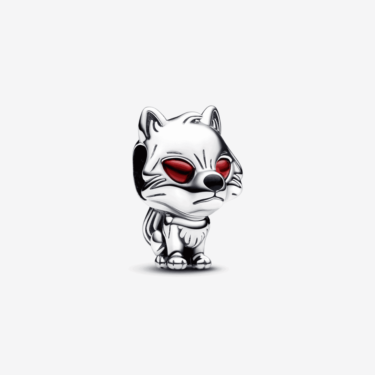 Charm Pandora Lobo Huargo Fantasma de Juego de Tronos en plata con ojos rojos - 792963C01