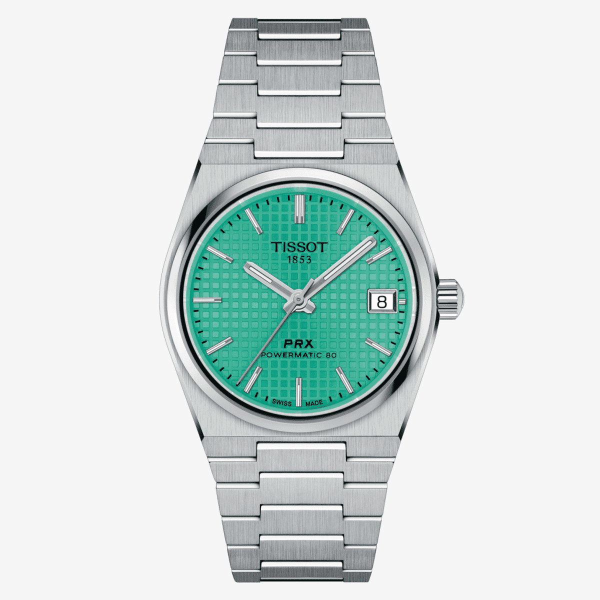 Reloj Tissot PRX Powermatic 80 35mm Acero Esfera Verde - T1372071109101