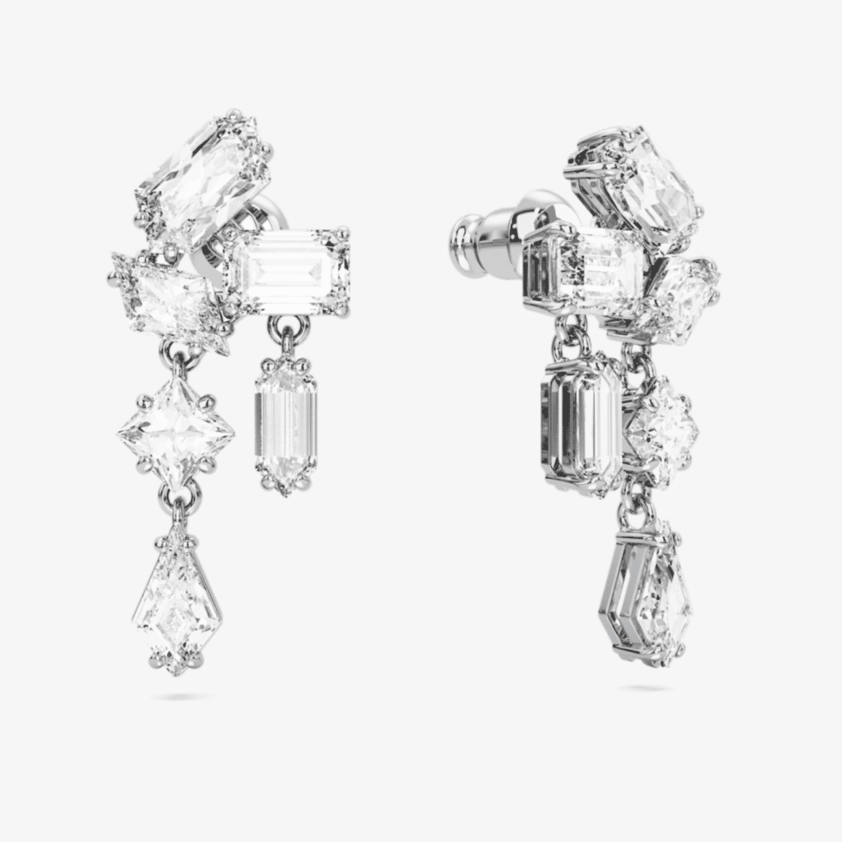 Pendientes Mesmera Swarovski con cristales blancos y baño de rodio - 5665825