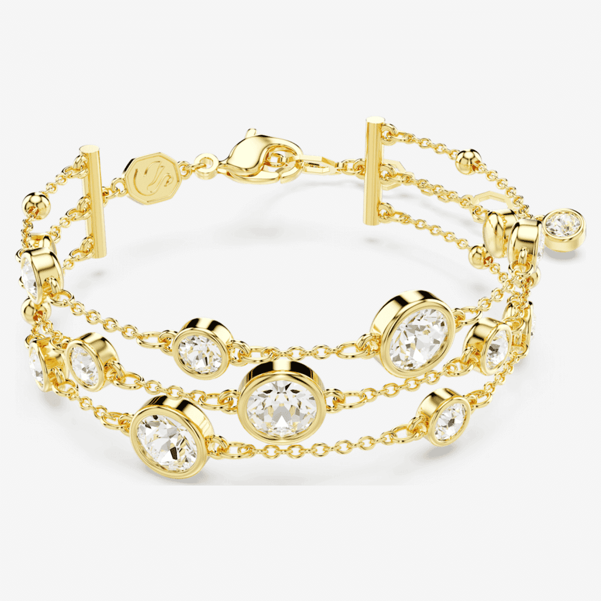 Pulsera ancha Imber. Talla redonda, Baño tono oro - swa-5680095