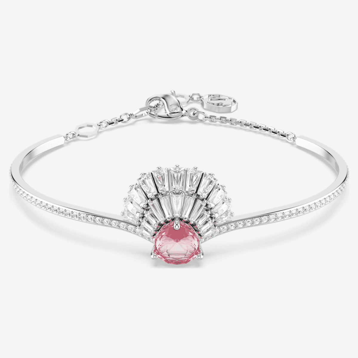 Brazalete Idyllia Swarovski con diseño de caracola rosa y baño de rodio - swa-5680298