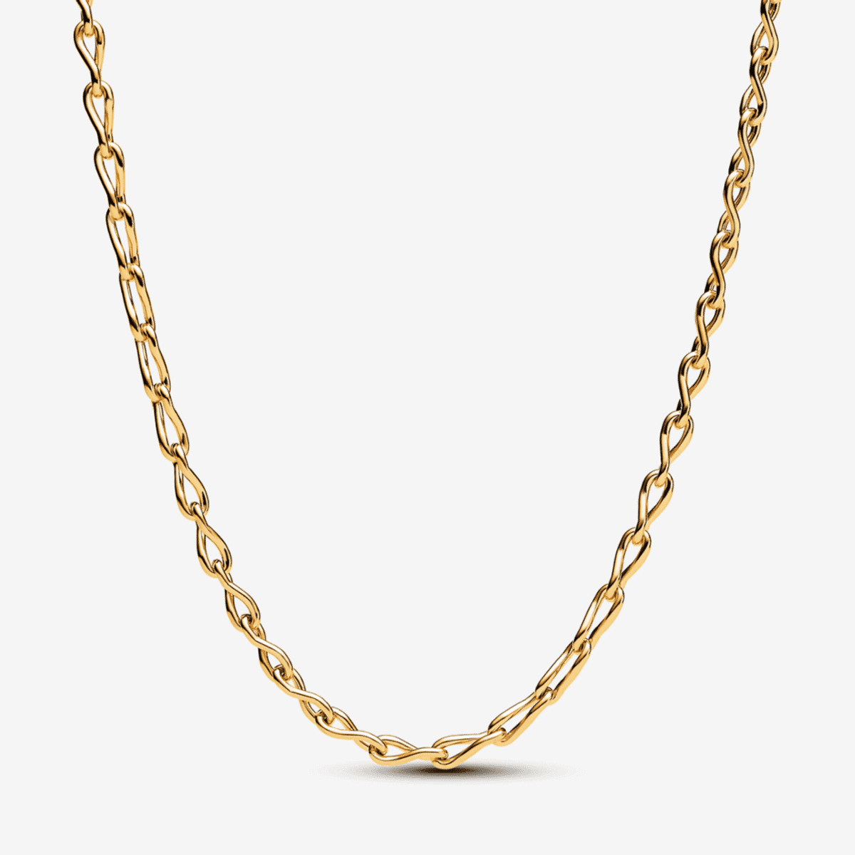 Cadena Pandora Infinito chapada en oro con diseño trenzado - 363052C00