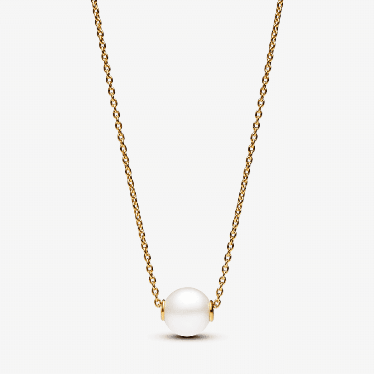 Collar Pandora Perla Cultivada de Agua Dulce chapado en oro con perla blanca - 363167C01