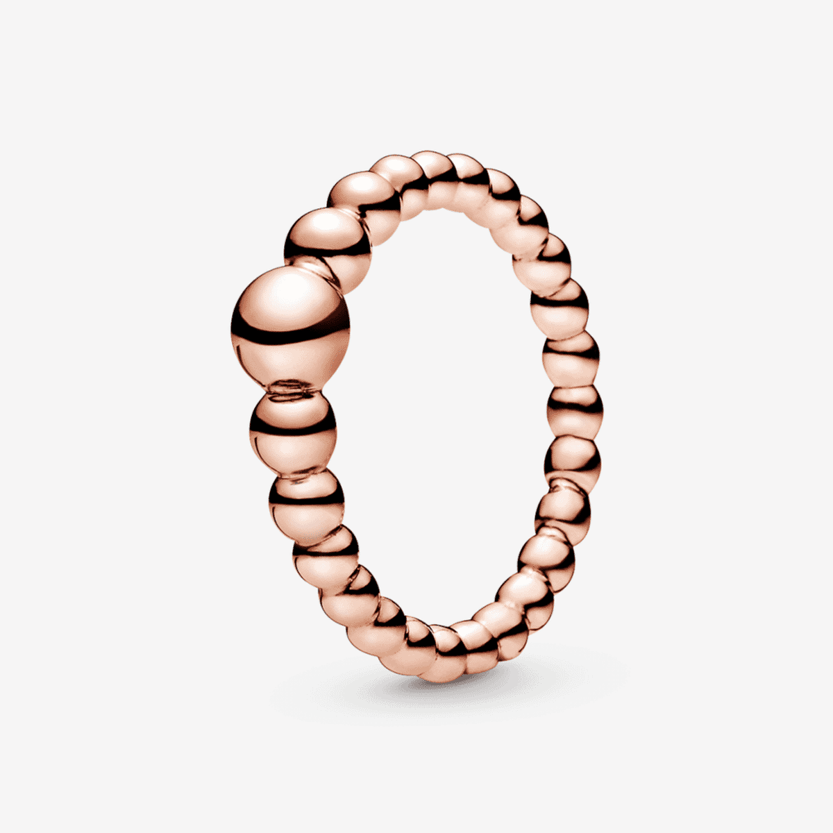 Anillo Pandora Sarta de Cuentas en metal bañado en oro rosa con diseño esférico - 187536