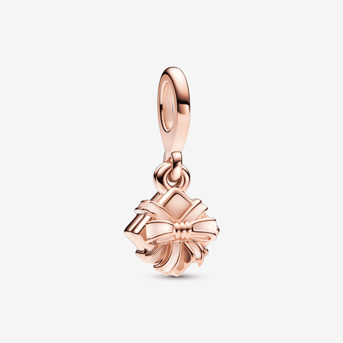 Charm Colgante Pandora Regalo Cumpleaños en metal bañado en oro rosa con lazo - 782591C01