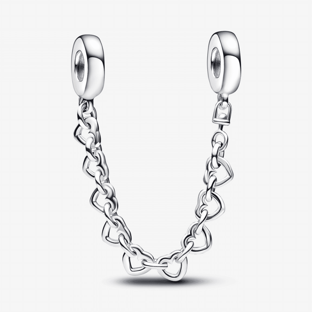 Cadena Pandora de Seguridad Corazones Enlazados en plata de ley - 792274C00